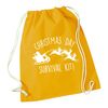 Flox Creative Mustard Drawstring Bag Christmas Day Survival Kit
