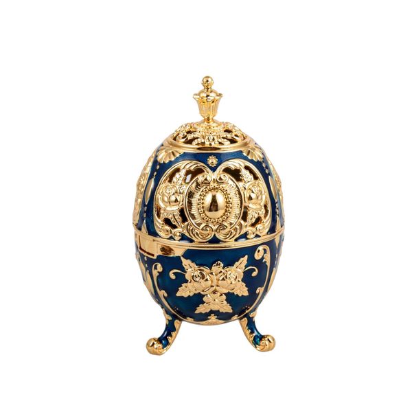 Feyarl Incense Burner Metal Frankincense Insence Burner Holder, ideal for Spa Yoga and Aromatherapy (Blue)