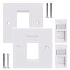 LEENUE RJ45 Socket Cat6, Single Ethernet Wall Socket, RJ45 Network Wall Plate 2 Pack with Keystone Jack, White