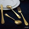 16-Piece Gold Flatware set Cutlery Set Reflective Stainless Steel Silverware set