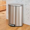 14.5 Gallon Stainless Steel Step on Kitchen Trash Can Silver