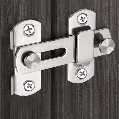 Litensh Sliding Barn Door Lock, 180° Stainless Steel Gate Latch Flip Slide Latch Hardware, Safety Door Bolt Latch Lock for Door Window Wine Cabinet Bathroom Outdoor Garage Garden,Silver