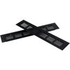4Pcs Air Vent Cover Black Louvered Ventilation Grille Aluminum Rectangle Return 