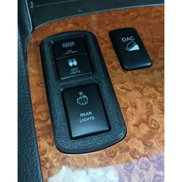 Lexus GX470/LX470 Console Dual Switch Plate (3D Printed)