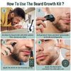 Gifts for Men, Upgraded Beard Growth Kit for Men with Beard Roller, Beard Serum, Beard Balm, Beard Scissors, Storage Bag, Beard Care Kit Professional Beard Grooming Kit for Men