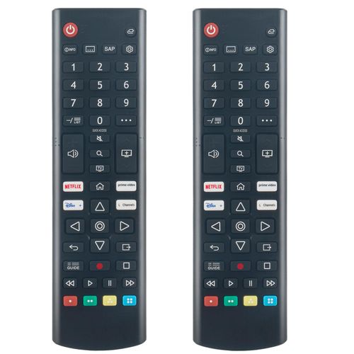 【Pack of 2】 New AKB76037601 AKB76040302 Replace Universal Remote Control fit for LG LED OLED LCD Webos 4K 8K UHD HDTV HDR Smart TV,webOS NanoCell QNED Smart TV,with Channels Buttons