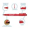 Milwaukee MHT48223170 INKZALLTM Fine Tip Marker Red