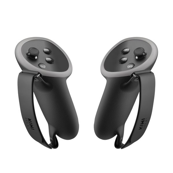 KIWI design Controller Grips Accessories Compatible with Meta Quest 3, Silicone Hand Grip Protector with Knuckle Straps