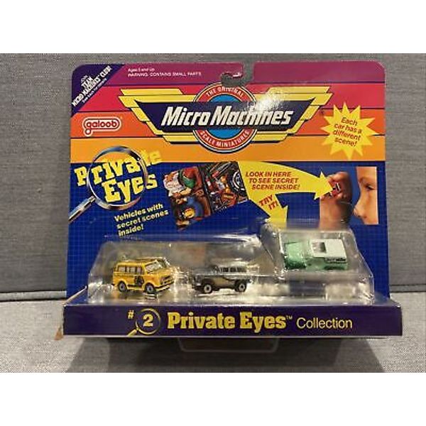 Micro Machines 1989 Private Eyes #2 Travel All, Edsel Van, & Arts Panel Van