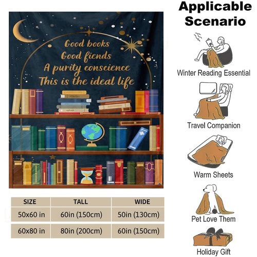 ACANTILA Today a Reader Tomorrow a Leader Book Lovers Blanket, Reader Gifts for Women, for Book Lovers, Bookworm Gifts