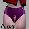 FULL CHECK Open Crotch Panties, Perforated, Cracked Crotch, Bewitching, Black