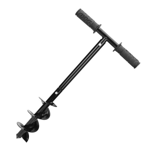 Garden Auger Drill Earth Auger Drill with Non-Slip Handle Post Hole Digger 3.9x23.6inch/1X1.96ft Garden Auger Spiral Drill Rapid Planter Fence Post Auger for Planting Trees Deep Cultivating Seedlings