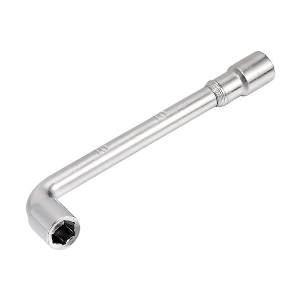 sourcing map 10mm Metric L Shaped Angled Open Hex 6 point Socket Wrench