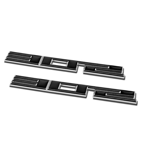 Auto Dynasty 2 x Metal Emblem Decal Logo Trim Badge 302 (Black & Silver)