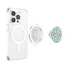 Cute Ghost Reading Books Retro Groovy Spooky Mint Pattern PopSockets PopGrip for MagSafe