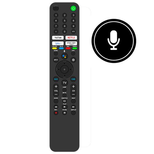 RMF-TX520U Voice Replacement Remote Control Compatible with Sony TV KD-75X80J KD-43X85J XR-50X90J XR-77A80J KD-43X80J XR-100X92 XR-65A80J XR-65X90J KD-50X85J XR-55A80J XR-55X90J KD-85X85J KD-75X80CJ