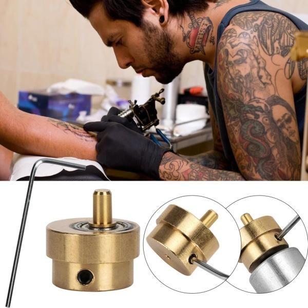 Complete Tattoo Machine Kit Set Brass Rotary Supplies Parts Bearing Eccentric Cam Wheel