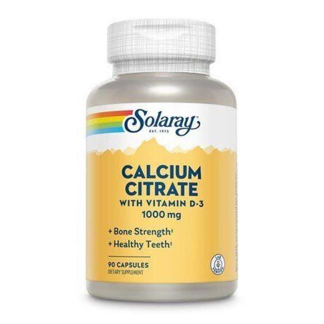 Solaray Calcium Citrate 1000 mg with Vitamin D 90 Capsule