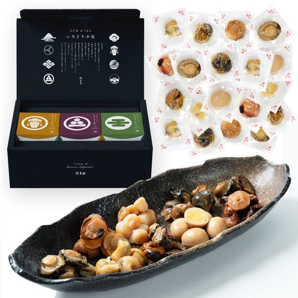 Shingen Foods Abalone and Shellfish Delicacy, Snacks, Gifts, High Quality Ingredients [Abalone] (9 Types 45 Packets < Irodori Parcel) Seafood Gourmet Knob Set, Souvenir, Gift, Gourmet, Birthday Gift,