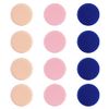 BTtime Cushion Foundation Puff Sponge Makeup 12 Pieces Soft 3 Colors 3 Layers Makeup Puff Wet and Dry Multifunctional Makeup Puff Round Shape (Skin Color, Blue, Pink)