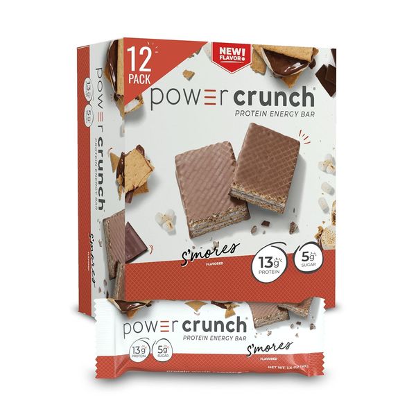 Power Crunch Protein Wafer Bars High Protein Snacks with Delicious Taste S'Mo...