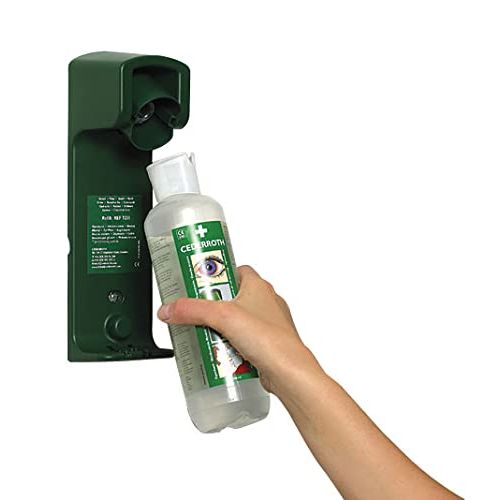 Click - CEDERROTH Wall Bracket for 500ml CEDERROTH Eyewash Bottle - Green