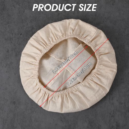 4 Pack Sourdough Bowl Cover Organic Reusable Cloth Bowl Cover for Proofing Fits 5”-8.5” Diameter Bowls And Jar Mouth Unbleached Perfect for Fermentation Jars Baking