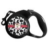 YouCustomizeIt Personalized Cowprint w/Cowboy Retractable Dog Leash - Large