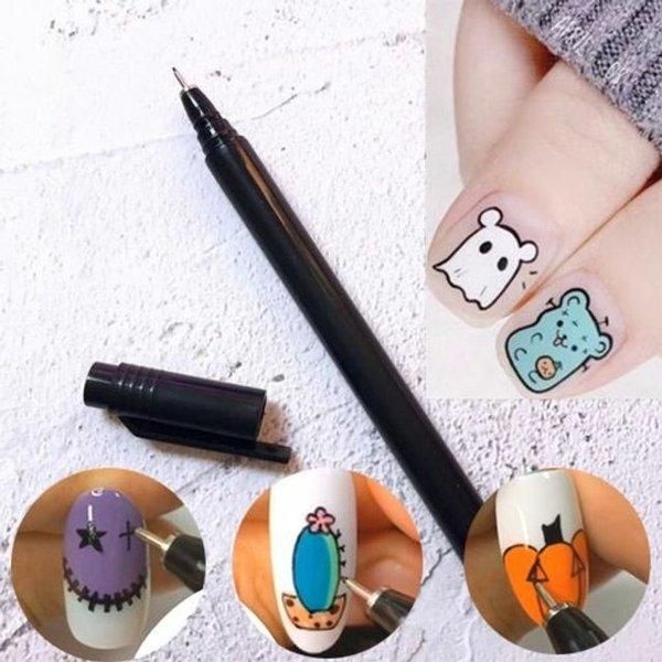 [Other] Nail Drawing Pen Black 0.5mm Character Resin Line Art (WC0A0F9)