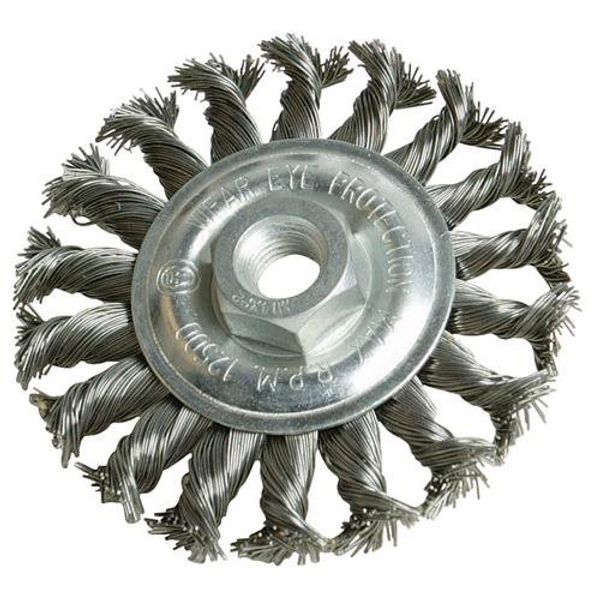 100mm Twist-Knot Wire Wheel-Brush - Rust-Paint Welding - for Angle Grinder
