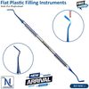 3Pcs Dental Flat Plastic Composite Filling Instruments Blue Titanium Color Tips