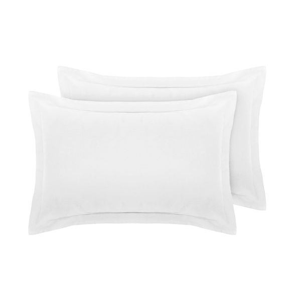 Indus Textiles Pair Of Oxford Pillowcases Percale - White