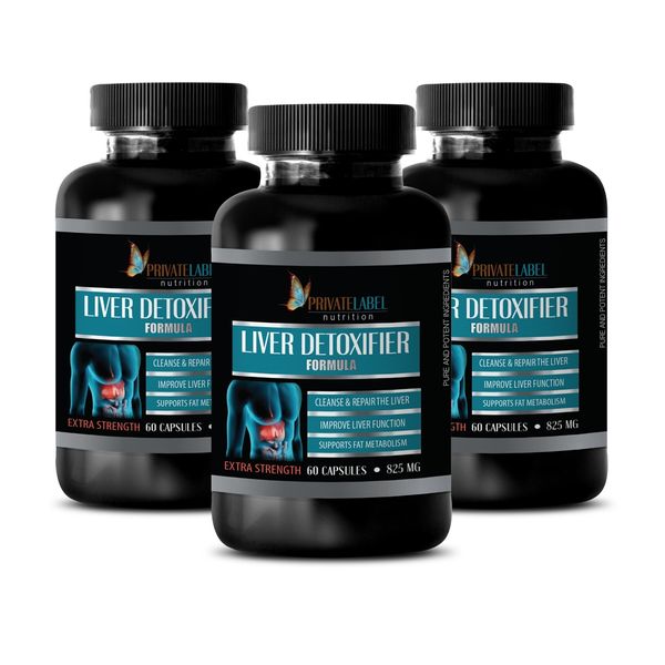 cleanse detox - LIVER DETOXIFIER FORMULA - artichoke extract - 3 Bottles