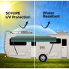 SunWave RV Awning Replacement Fabric 16' (Actual Width 15'2") Teal Green Stripe