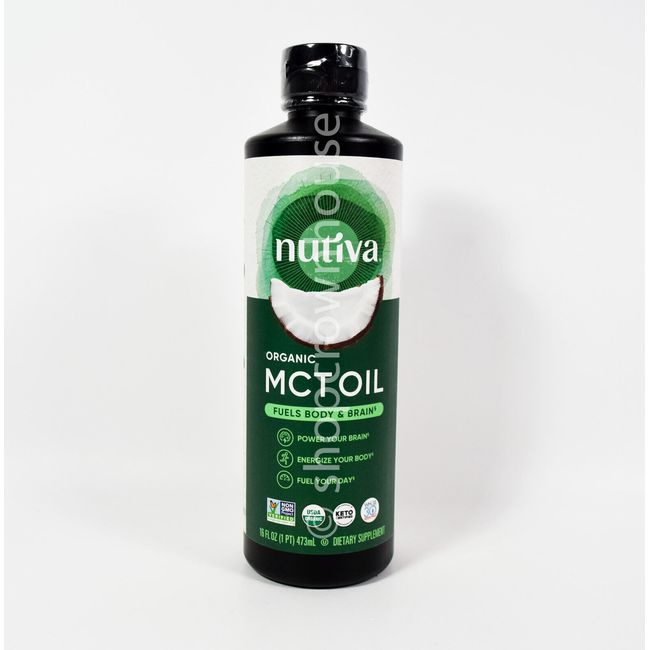 Nutiva Organic MCT Oil Coconut Fuels Body & Brain 16 fl oz 05/15/2025