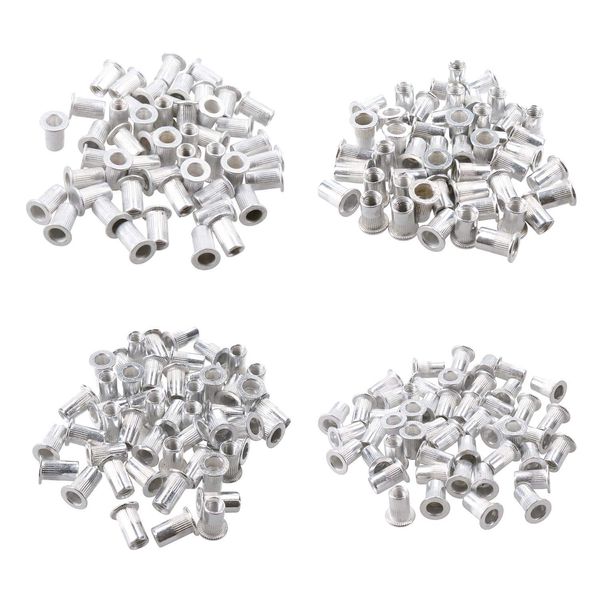M3 M4 M5 M6 Alu Nut Serts Riveting Threaded Inserts Blindnut Rivnut 200pc