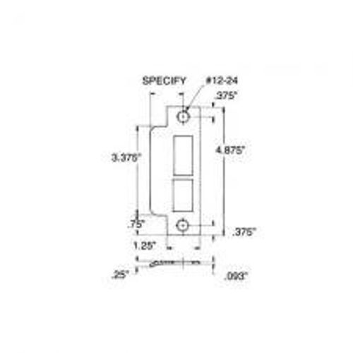 Baldwin 6339.R178 Right Handed Extended Lip for 1-1/2", 2", 2-1/2" Backset Latch, Oil Rubbed Bronze