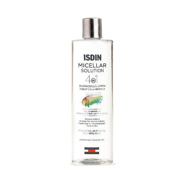 Moist Moisture ISDIN Micellar Solution 4 in 1 Makeup Remover Cleanser Hydrating Toner - Suitable for Sensitive Skin 13.5 fl. oz