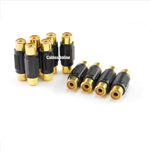 CablesOnline (10-Pack) RCA Female to RCA Female Composite/Component Coupler - Gold Plated, (GC-204-10)
