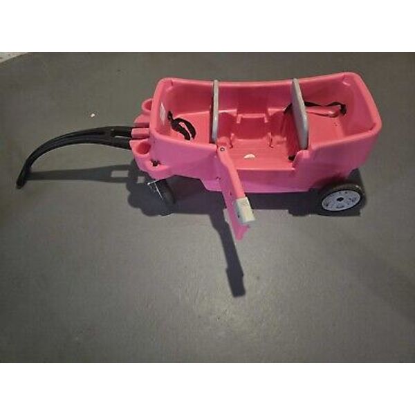 Step2 Wagon for Two Plus Pink Foldable Wagon for Kids with Seats