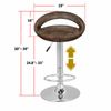 Set of 8  Modern Rattan ABS Wicker Bar Stool Adjustable Height Swivel Pub Chiars