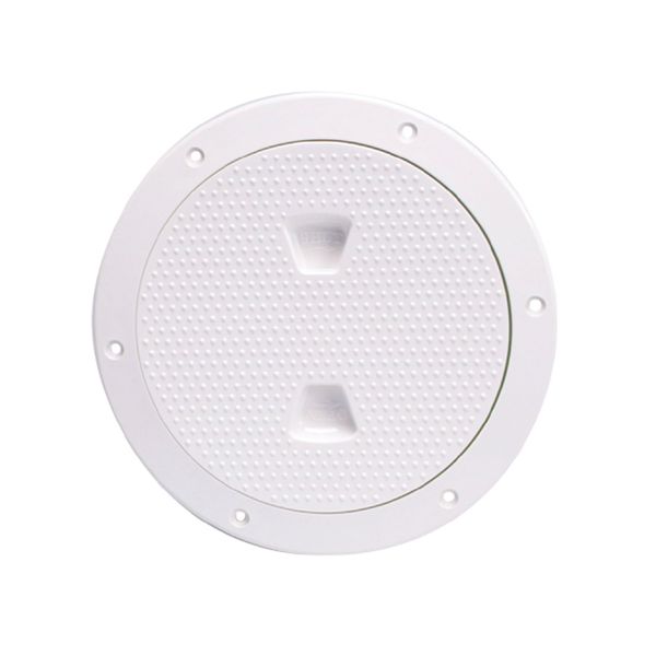 Beckson 6" Non-Skid Screw-Out Deck Plate-White