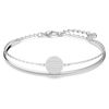 Swarovski womens Bangle, Ginger Bracelet, Crystals,Rhodium plated / White, Medium