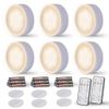 EverBrite Puck Lights 6-Pack Wireless LED Puck Light Under Cabinet Lights Timer