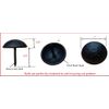 Clavos, 1" Round clavos, Lightly Hammered, Matte Black Finish… (10)