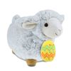DolliBu Super Soft Fluffy White Sheep with Yellow Easter Egg Plush - 11.5 Inch