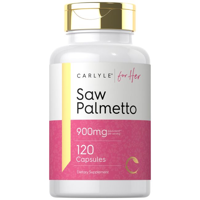 Saw Palmetto For Women 900mg | 120 Capsules | Full Spectrum Complex | by Carlyle