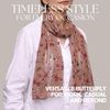 Basic Sense Butterfly chiffon Neck scarf, Beige