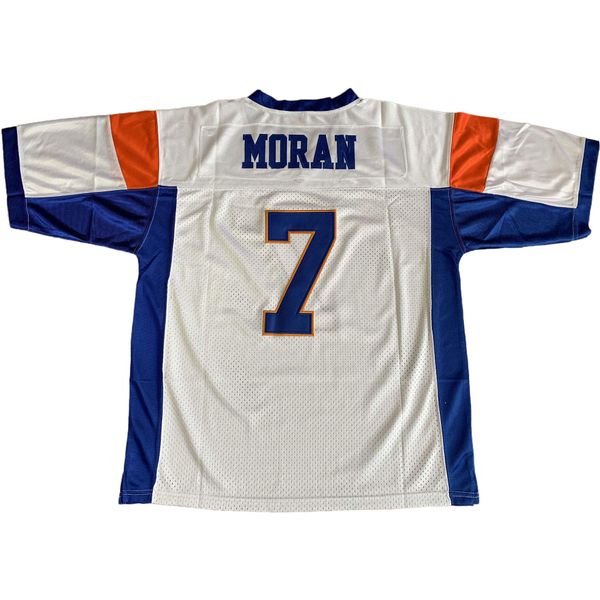 Blue Mountain State 7 Alex Moran Football Jersey Blue White (Large, White)