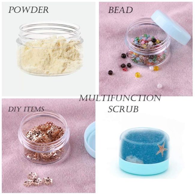 ZEJIA Tiny Sample Containers 3 Gram Sample Jars 100pcs Makeup Sample Containers with Lids